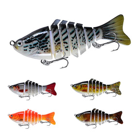 New Artificial Hard 100mm 15.5g Abs Swimming 7 Segmented Fishing Joint Lure