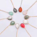Wholesale Natural Charms Faceted Crystal Bead Teardrop Water Drop Custom Pendant Stone Pendants for Jewelry DIY Making