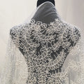 Luxury Handmade Sequins Tulle Net Lace High Quality Lace Fabric With Beads and Pearl for African Wedding