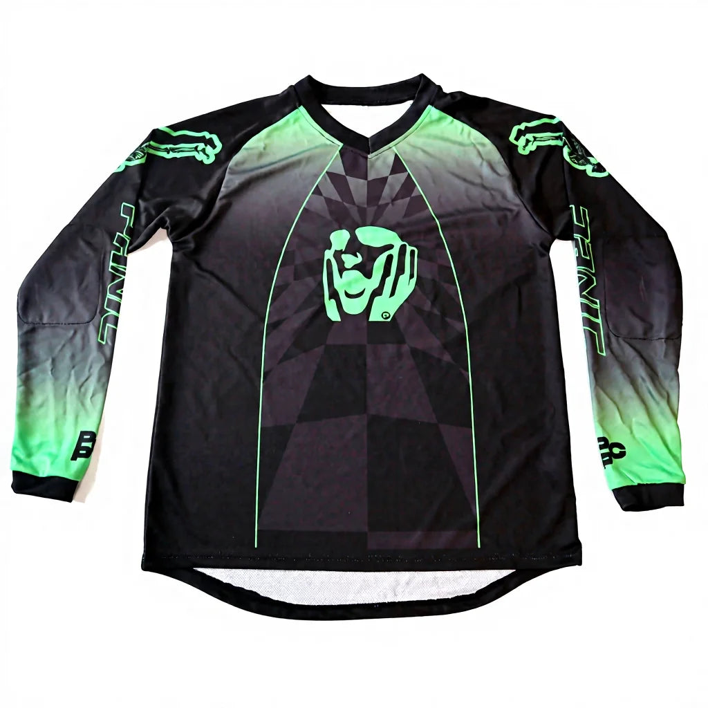 Custom Design Your Own Breathable Plus Size Mens Bicycle Motocross Racing Jersey with Sublimated Print