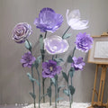 White Rose Paper Giant Flower Decoration Hand Knead Paper Art Flower Handmade Wedding Photography Props Wedding Layout
