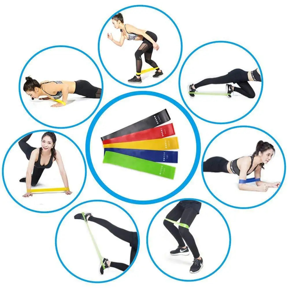 0.7mm Resistance Loop Bands Elastic Fitness Set Gym Printed Custom Logo Yoga Band Stretch Resistance Bands