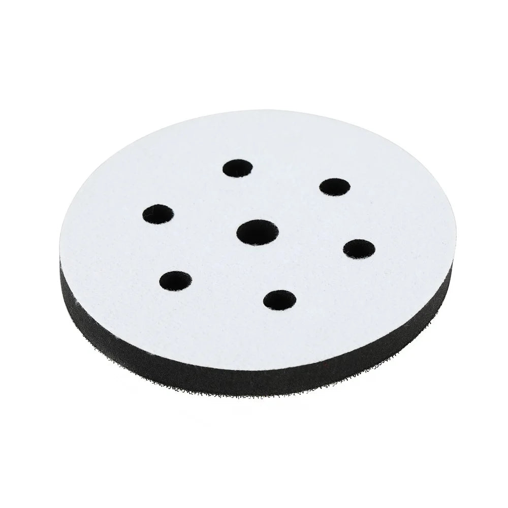 6 Inch 7 Hole Hook and Loop Soft Sponge Interface Buffer Pad Sanding Disc Cushion Backing Pads for Auto Polishing and Buffing