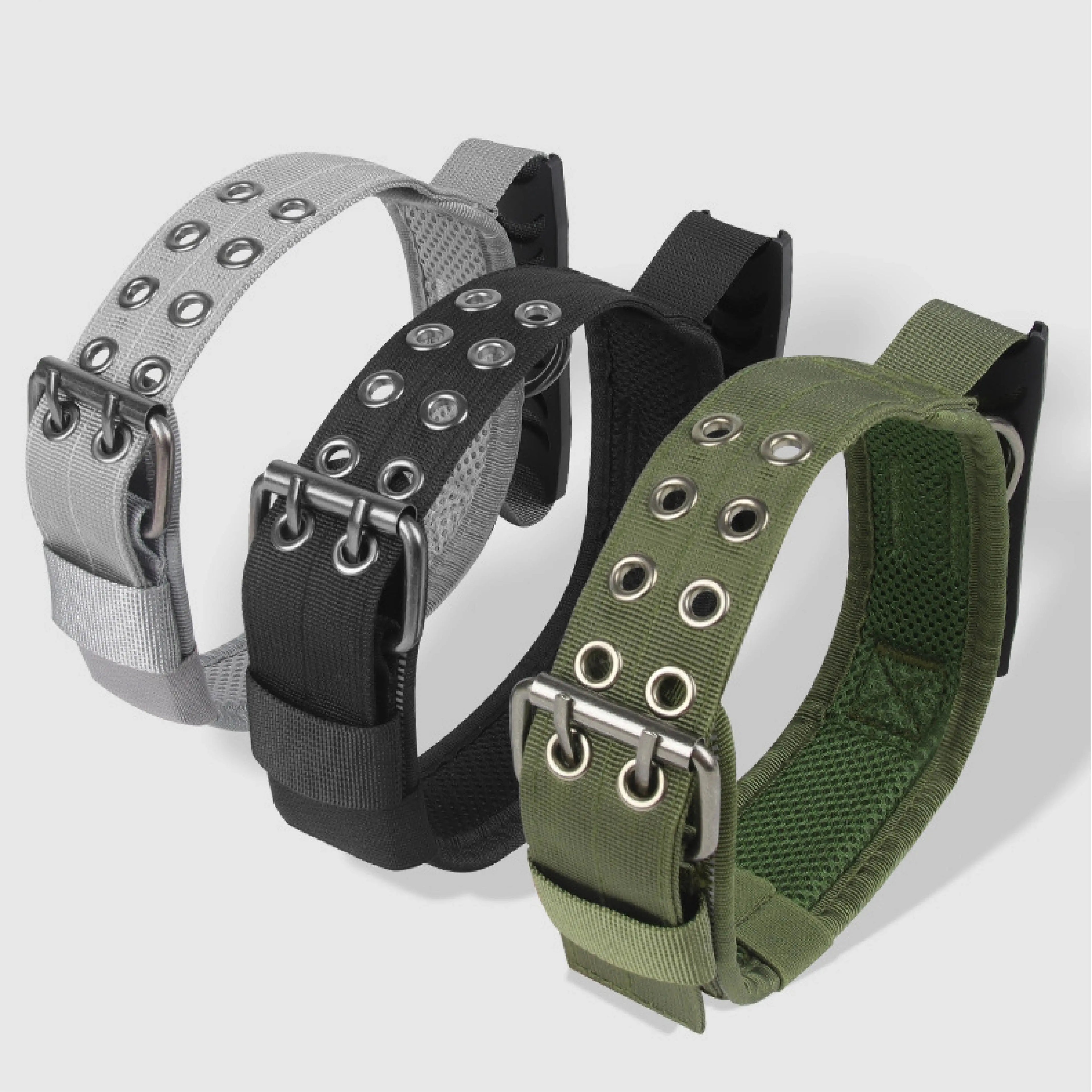 New Training Collar German Shepherd Nylon Tactical Collar Reflective Belt Metal Explosion-Proof Control Handle