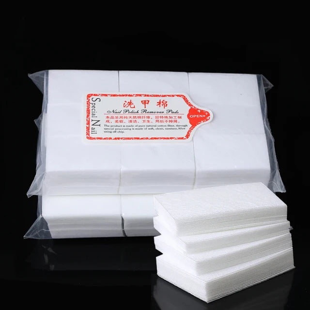 900pcs Nail Cotton Polish Remover Gel Clean Manicure Napkins Lint-Free Cleaner UV Gel Polish Paper Pads Towel