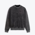 YUCHEN High Quality Distressed Vintage Wash Sweater Shirt Blank Sweater Shirt for Men Pullover Sweater