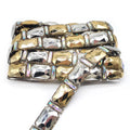 Carnival Costume Decoration Gold and Silver Metallic Colors Iron on Hot Fix Rhinestone Trimming
