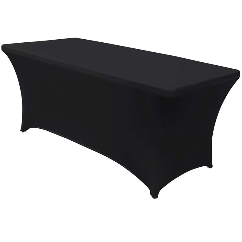 Custom Made Trade Show Printed logo Polyester Waterproof Fitted Stretch Spandex Table Cover Table Cloths