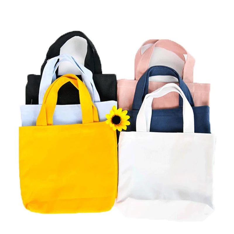 Wholesale Custom High Quality Small Blank Organic Cotton Canvas Tote Bags