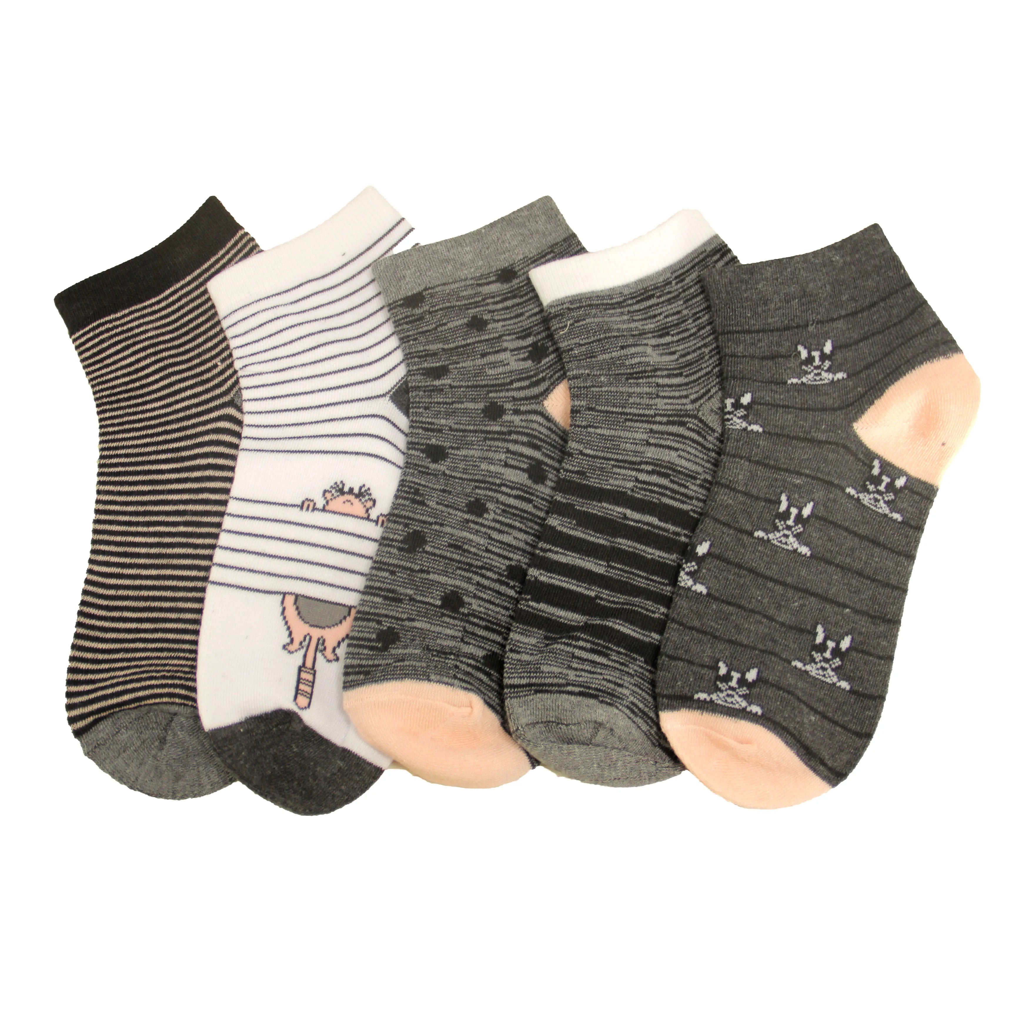 Wholesale 100% Cotton Socks Girls  Striped  Women School Girl  Athletic Socks
