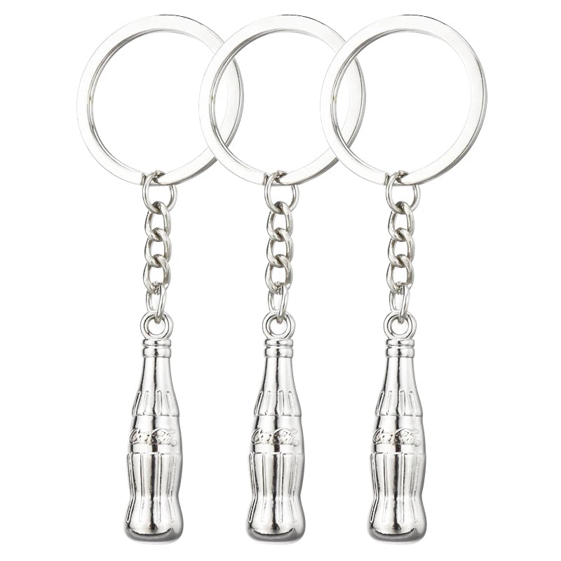 Metal 3D Shaped Keychains DIY Bottle Metal Key Chains Promotional Gift Factory Direct Sale Cheaper Keychain