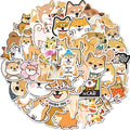 50Pcs Shiba Inu Husky Dogs German Shepherd Kerky Cat Stickers for Water Bottles Laptop Cute Dogs Pets Waterproof Kids Stickers