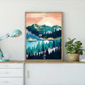 LS 5D DIY Diamond Dot Painting Kit Printed Abstract Scenery Landscape Creative Full Drill Diamond Picture Fun Diamond Painting