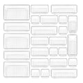 25 Piece Plastic Jewelry & Underwear Storage Organizer Box Set Square PS Drawer Storage Case