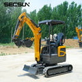 Secsun Small Digger Excavator 1 Ton 1.5 Ton 2 Ton 2.5 Ton Hydraulic Crawler Excavator with Overhead Guard