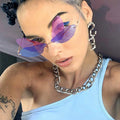 2022 Latest Unique Rimless Dragonfly Wing Ladies Sun Glasses Frameless Irregular Designer Shades Funny Party Women Sunglasses