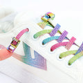 Wholesale Magnetic Lazy Shoe Laces Magnetic Metal Buckle Sneaker Shoe Laces Elastic Fashion No Tie Magnetic Shoelace