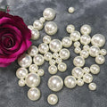 Factory Direct Sales Round Ivory 8mm Decoration Clothing Shoe Faux Plastic Pearl Loose Beads