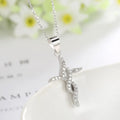 POLIVA Creative Design 925 Sterling Silver Gold Plated 3A Cubic Zirconia Nickel Free Fancy Cross Pendant