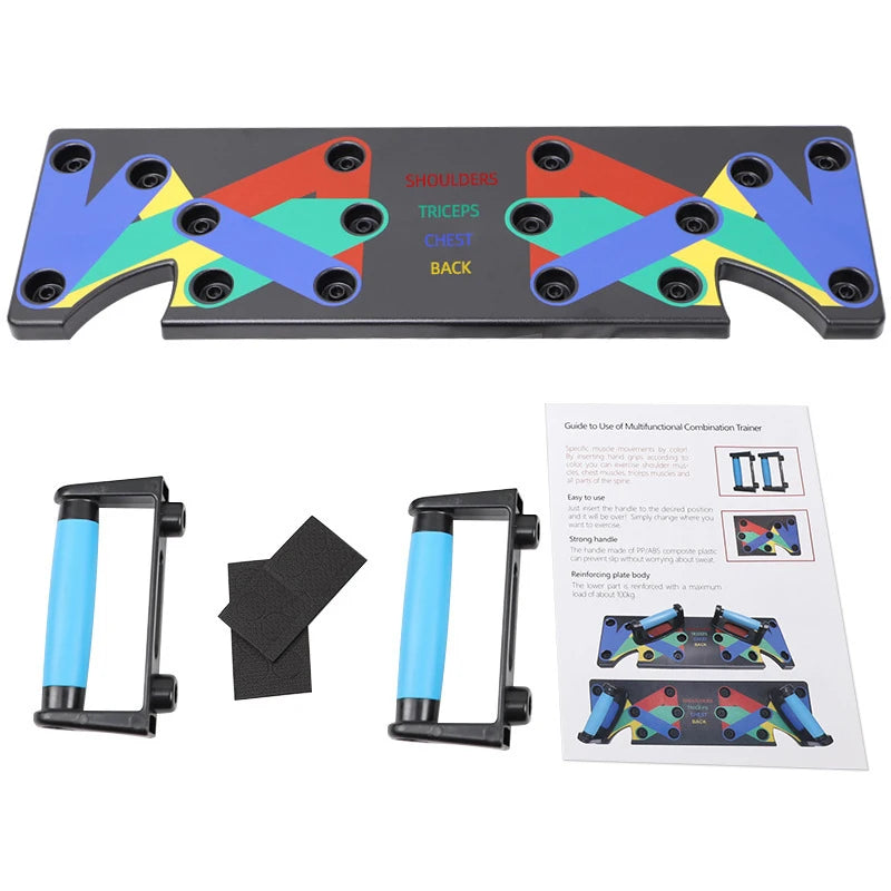 Professional 9-in-1 Multi-Functional Push-up Bar System Home Workout Equipment for Chest Muscle Exercise Home