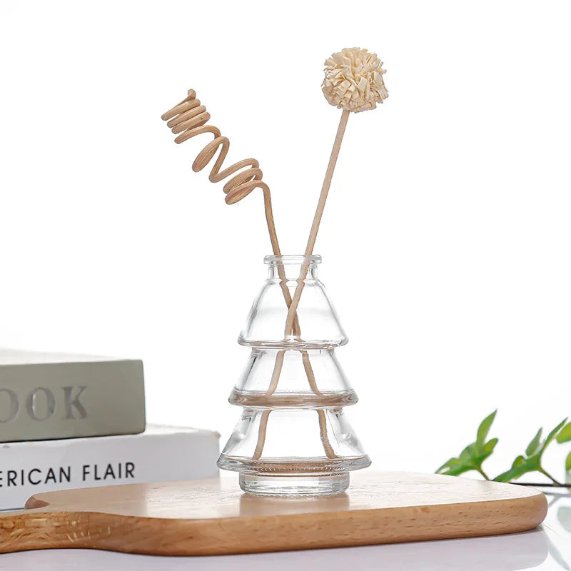 Christmas Tree Aroma Bottle 80ml Perfume Diffuser Bottle Reed Diffuser Glass Bottle