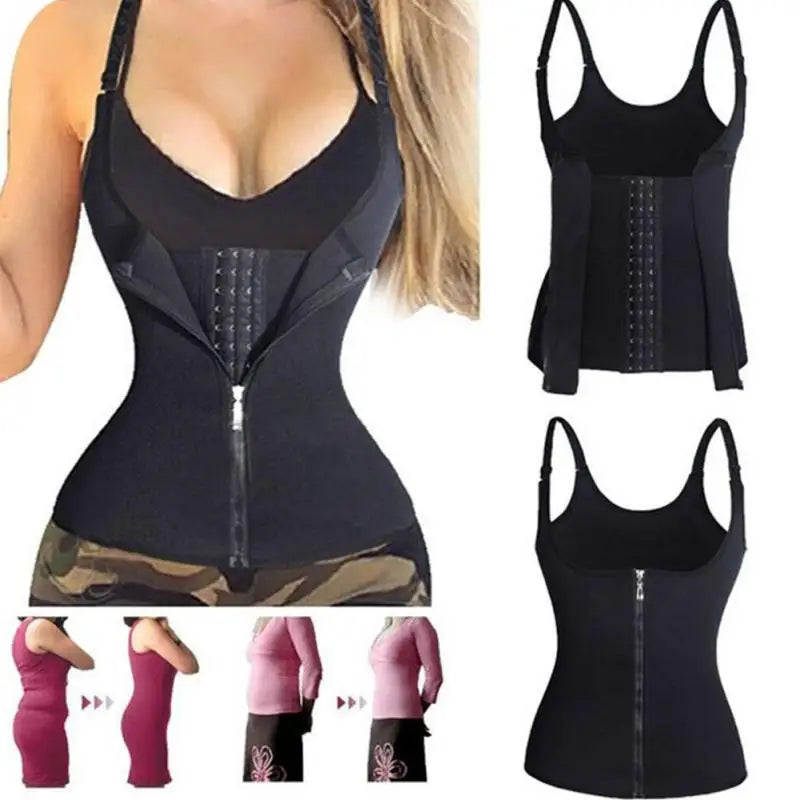 Women Adjustable Breathable Waist Trainer Corset Shapewear Double Control Body Shaper Tummy Fat Burning Waist Cincher