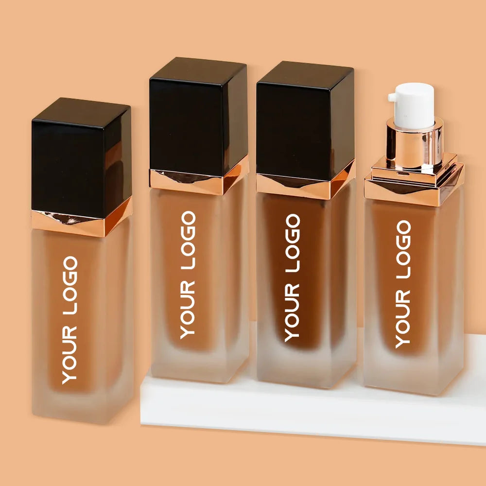 Custom Cosmetics Full Coverage Liquid Foundation Private Label Long Lasting Vegan Foundation Moisturizing Make up Foundation