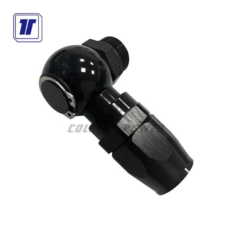 New Arrival ColoredPower Black Anodized Aluminum AN4 AN6 AN8 AN10 AN12 AN16 Adapter for Rubber Hose and Banjo Fitting