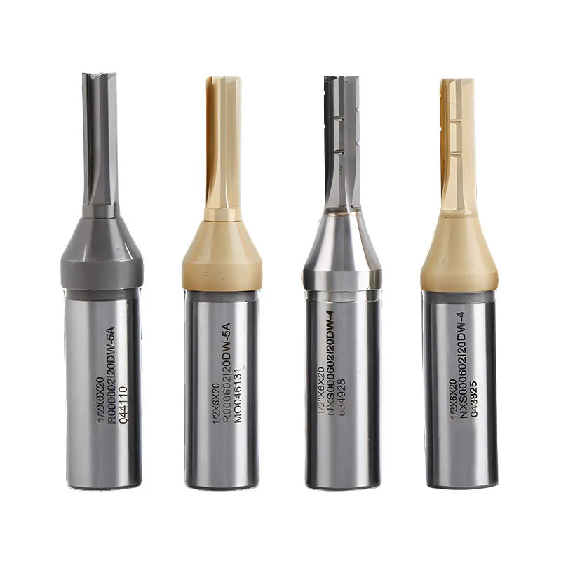 TCT Straight Router Bits  Carbide Tungsten Steel Two Straight Flutes Cutters for Wood Working