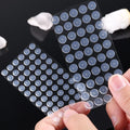 100 PcsTransparent Round Wafer Earring Stud Pad Plastic Discs for Earring Backs Clear Disc Pads to Stabilize Earrings