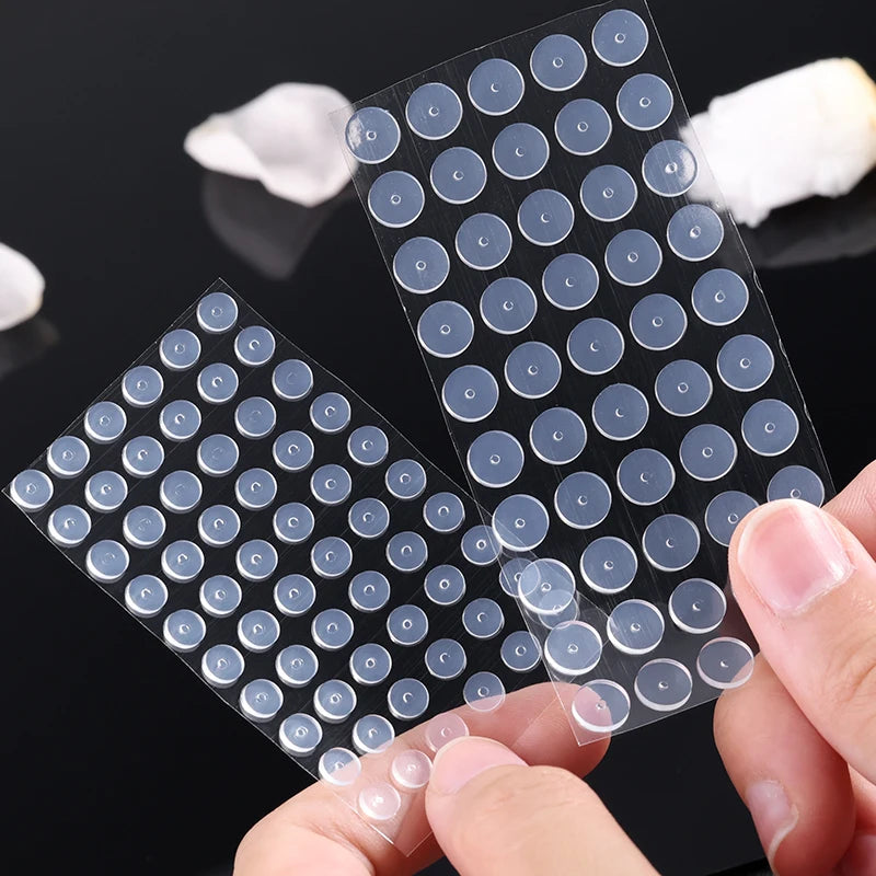 100 PcsTransparent Round Wafer Earring Stud Pad Plastic Discs for Earring Backs Clear Disc Pads to Stabilize Earrings