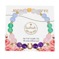 New Natural Stone Bead Bracelets with Good Wish Card Fashion Amethyst Stone Crystal Yoga Jewelry Bracelet