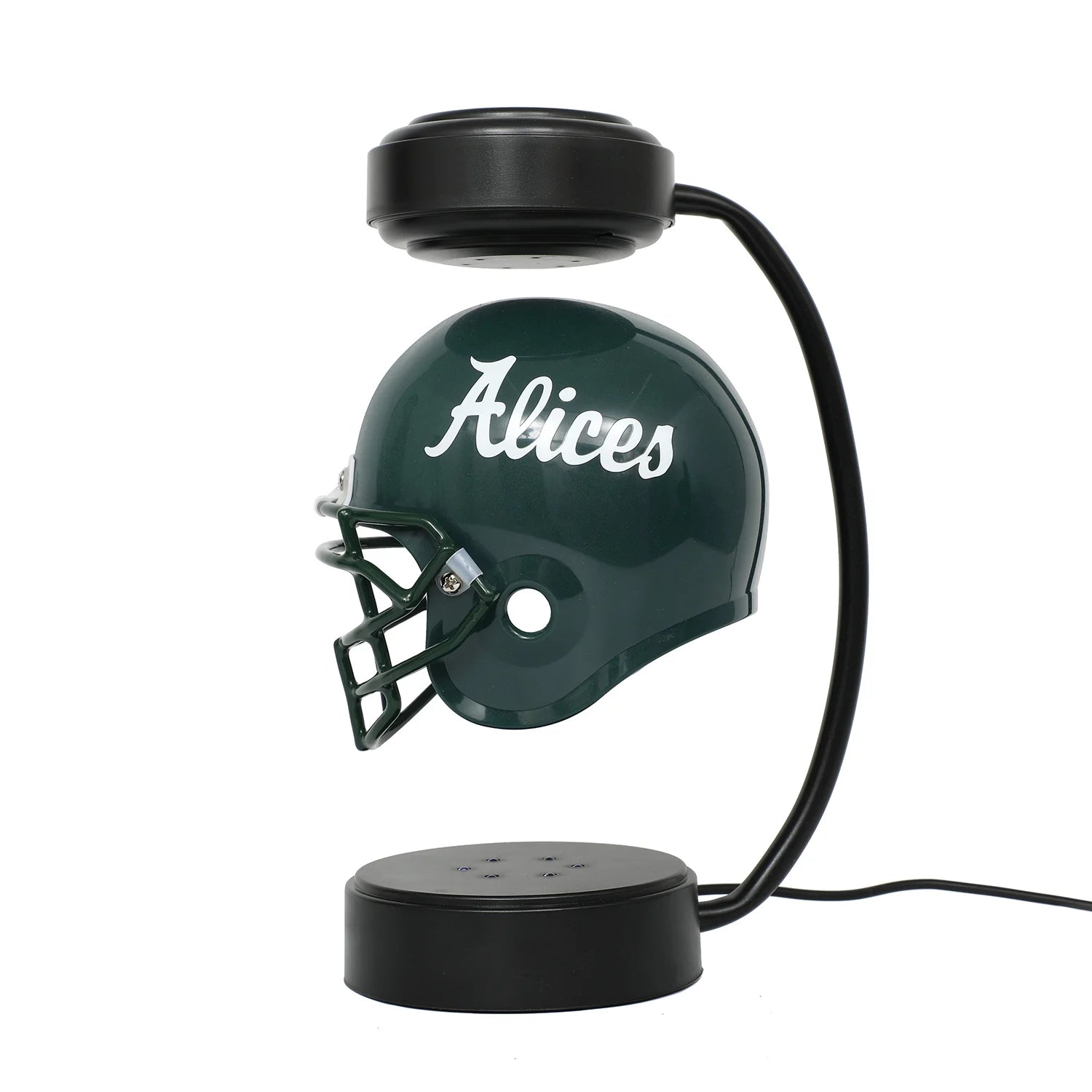 360 Rotating Magnetic Levitating Floating Football Helmet  Display Stand for Advertisement