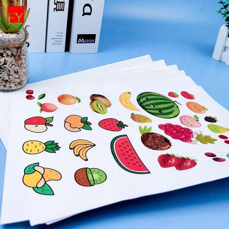 High Quality Waterproof Vinyl 8.5*11 Inch A4 Size Glossy Inkjet Printer Sticker Sheet Paper