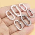 925 Sterling Silver Oval Lobster Clasp Connector for Bracelet Necklace DIY Making Jewelry