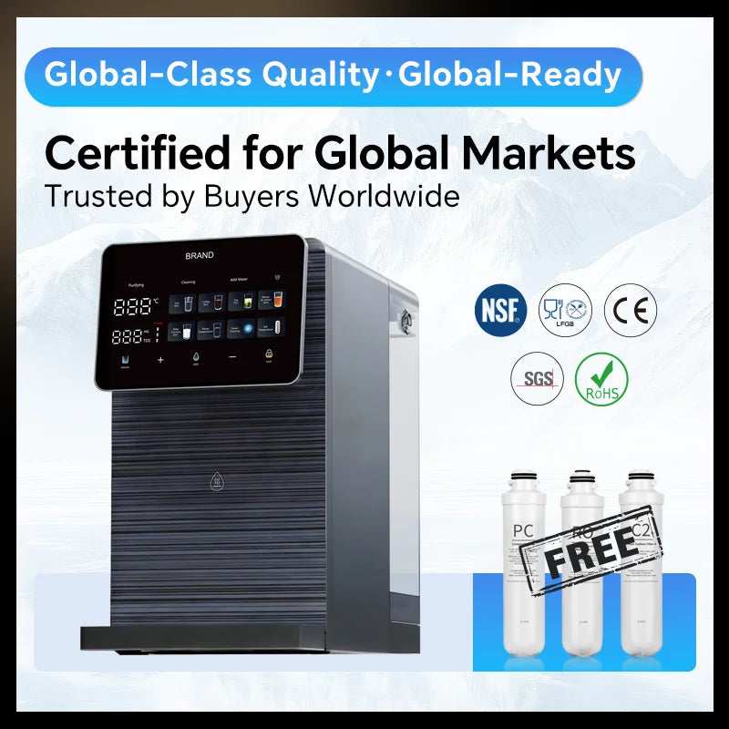 Mini Size Countertop Home Water Filter 10 Temperature Optional No Installation Needed Water Dispenser with Filter