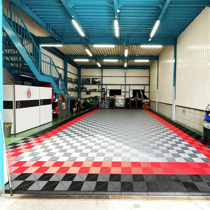 Rigid Modular Eco-Friendly Interlocking Garage Floor Tiles Garage Flooring Interlocking Floor Tiles for Car Detailing Workshop