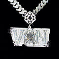 Custom Iced Out Moissanite Letter Pendant Charm Hip Hop Style Emerald Cut Diamond 925 Silver Fine Name Pendant Jewelry