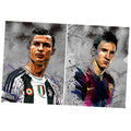 29.5*39.5CM Cool Sport Football Superstar 3D Motion Wall Art Picture Soccer Ronaldo Messi Poster