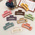 factory wholesale frosted  mix color Women plastic hair Clips Simple fashion large size Hair Claw Clip For Hair Accessories