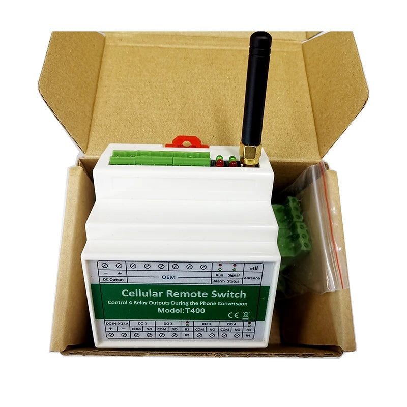 Gsm/4G Lte Cellular Remote Switch Control 4 Relay Outputs During the Phone Conversation Open Door Gate Machine