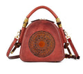Wholesale Vintage Leather Crossbody Bag Beach Play Shoulder Bag Chinese Style Embossed Handbag for Lady