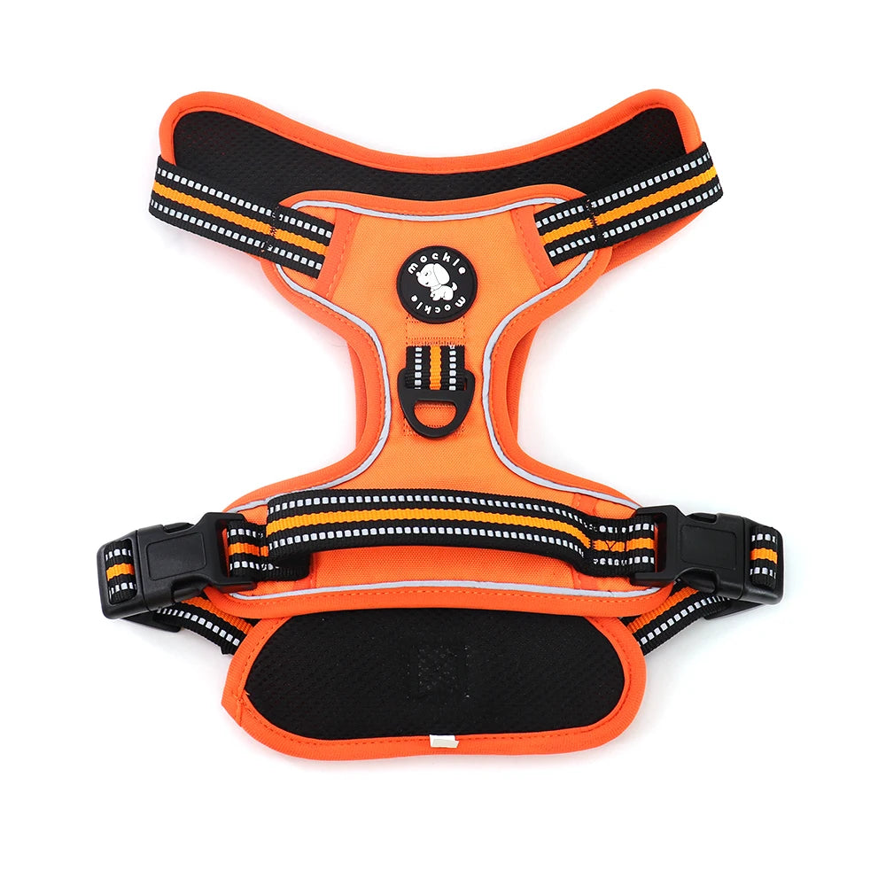 Outdoor No Pull Soft Pet Vest Training Adjustable Chest Release Buckle Tactical Dog Harness With Handle