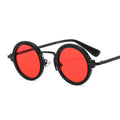 2026 QSKY Classic Fashion Hip Hop Sunglasses Custom logo Street Beat Metal Punk Steam Round Womens Sunglasses