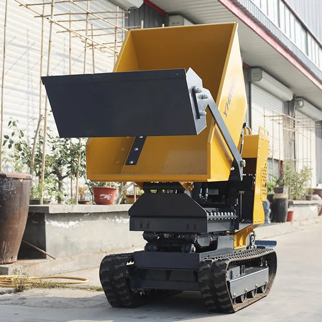 Hydraulic Mini Dumper 1000KG Mini Dumper Crawler Climbing Small Tracked Carrier Tractor with Loader