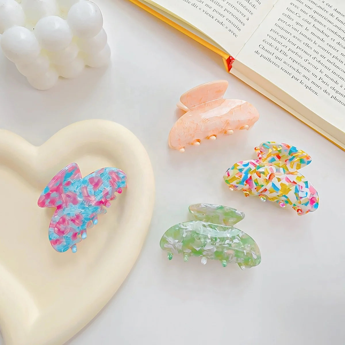 Small Tortoiseshell Acetic Acid Hairpin Back Head Pan Women's Hair Accessories Sweet Color Temperament Shark Clip Wholesale
