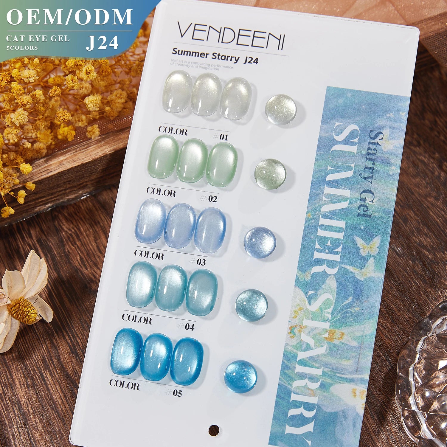 Vendeeni Summer Starry 2025 New Popular French Style UV Nail Polish Gel Stone Cat's Eye Gel 15ml Professional for Salons