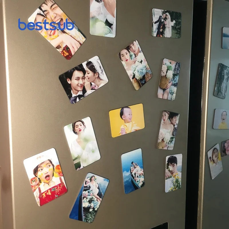 BestSub Wholesale Custom Sublimation Blanks Middle Rectangular Modern Fridge Magnet Souvenir Vase White Board Magnets