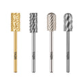 Yaqin Remove Hard Gel Drill Accessories 2 Way 6.6mm Safety Large Barrel Smooth Round Top Tungsten Carbide Nail Drill Bits