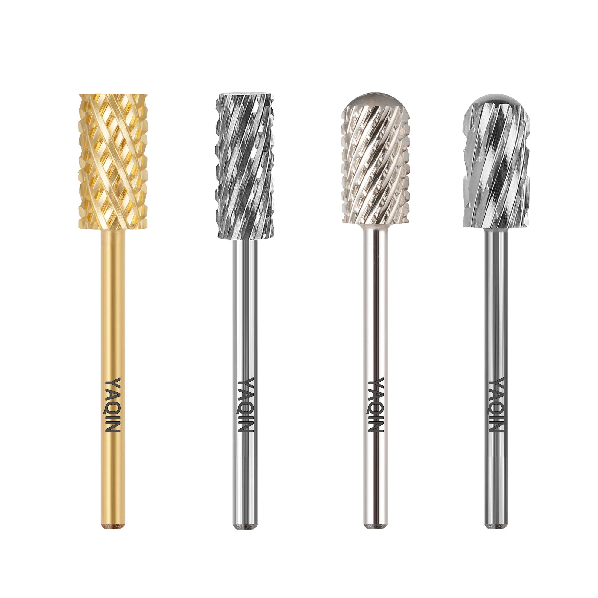 Yaqin Remove Hard Gel Drill Accessories 2 Way 6.6mm Safety Large Barrel Smooth Round Top Tungsten Carbide Nail Drill Bits